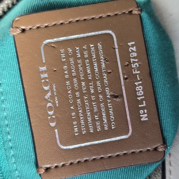 Blue and White Floral Coach Satchel - Picture 10 of 11